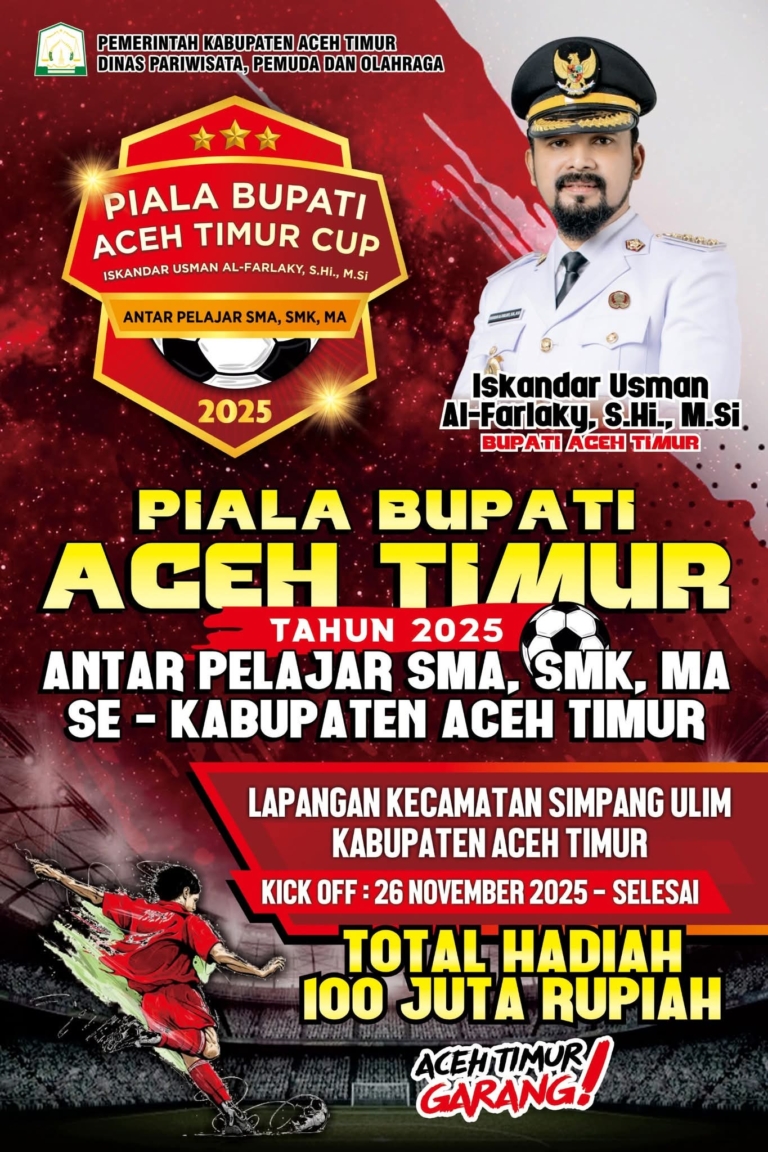 16 Tim SMA Sederajat Siap Berlaga di Piala Bupati Aceh Timur 2025