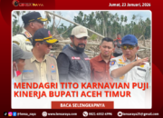 Bupati Al-Farlaky Sambut Kedatangan Mendagri di Gampong Sahraja