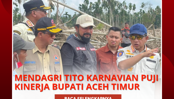 Bupati Al-Farlaky Sambut Kedatangan Mendagri di Gampong Sahraja