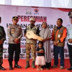 Bupati Al Farlaky Resmikan Pembangunan Hunian Sementara BNPB di Pante Bidari