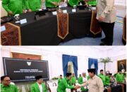 Presiden Prabowo Subianto menerima jajaran DPP Partai Kebangkitan Bangsa (PKB) di Istana Merdeka 
