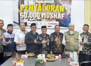 MBA Serahkan 50 Ribu Mushaf Al-Qur’an kepada PLT. Sekda Mewakili Pemkab Aceh Tamiang