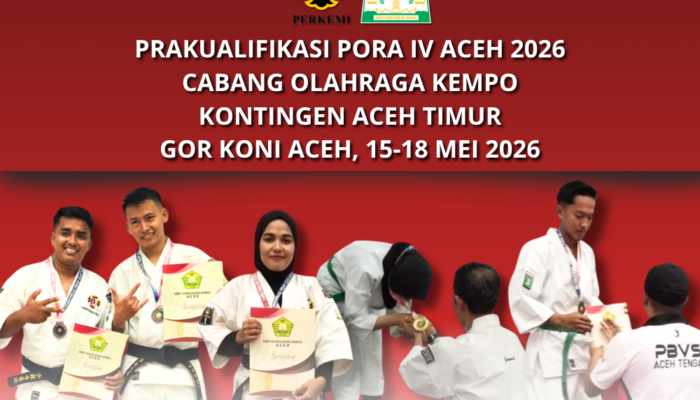 Sabet 5 Medali, 13 Nomor Kontingen Kempo Aceh Timur Segel Tiket PORA XV Di Aceh Jaya