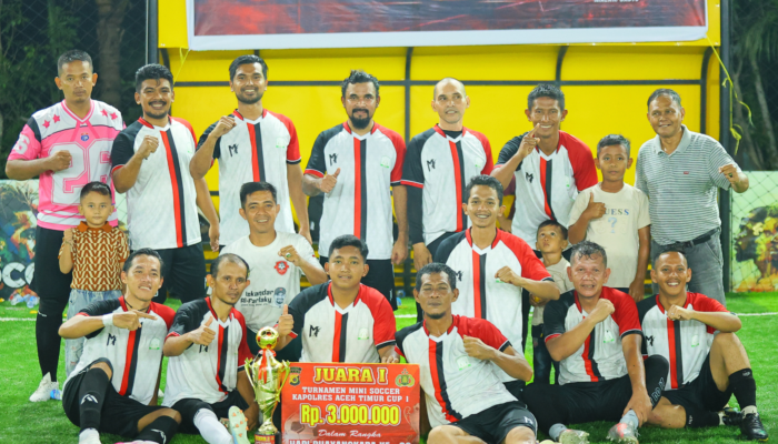 Tumbangkan Sat Samapta 3-1, Tim Pemkab Aceh Timur Segel Juara Piala Kapolres Cup I