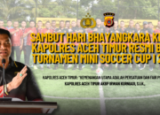 Sambut Hari Bhayangkara Ke-80, Kapolres Aceh Timur Resmi Buka Turnamen Mini Soccer Cup I 2026