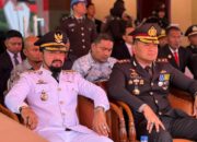 Bupati Al Farlaky Hadiri Upacara HUT Bhayangkara ke-80 di Mapolres Aceh Timur