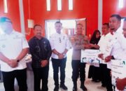 AKP Andi Krisna Wakili Kapolres Hadiri Penyerahan Alkes kepada 12 Puskesmas Terdampak Bencana
